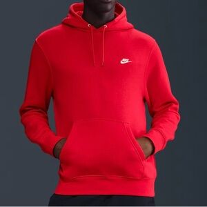 Nike Men's Bold Red Pullover Hoodie